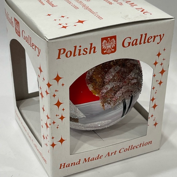 POLISH GALLERY HANDMADE ART COLLECTION CHRISTMAS ORNAMENT Country House & Trees - Picture 10 of 12